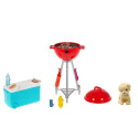 MINIZESTAW SWIAT Barbie ® Mini Playset z wrażeń Dodatki i Pet, BBQ Theme z Pachnącej Grill