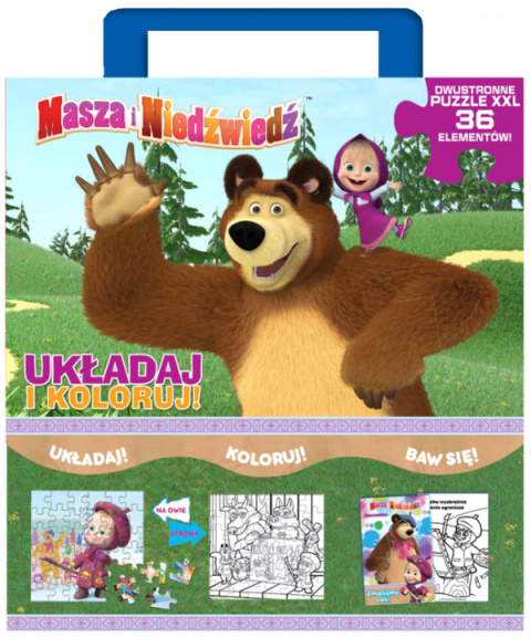 Masha i niedżwiedz- Układaj i koloruj Masha i niedżwiedz- Układaj i koloruj