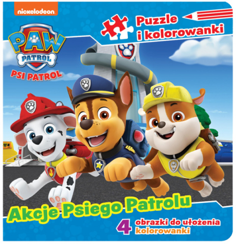 Psi Patrol- Puzzle i kolorowanki- Akcje psiego