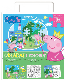 Świnka Peppa- Układaj i koloruj- Prosto