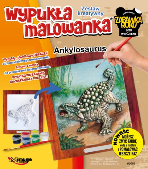 Wypukła Malowanka Dinozaur - Ankylosaurus