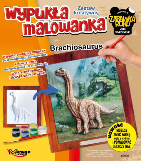 Wypukła Malowanka Dinozaur - Brachiosaurus