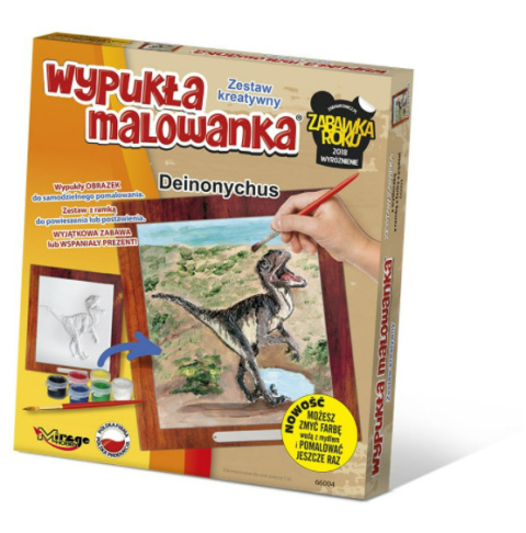 Wypukła Malowanka Dinozaur - Deinonychus