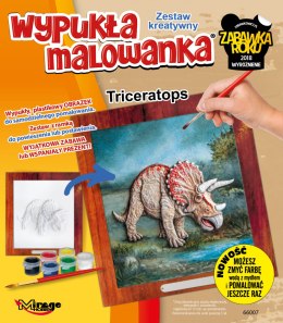 Wypukła Malowanka Dinozaur - Triceratops