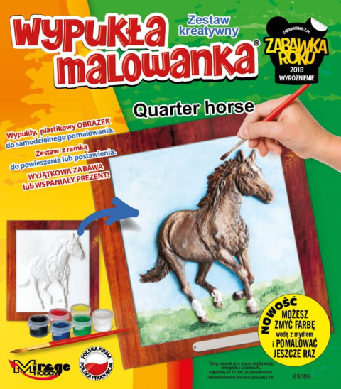 Wypukła Malowanka Koń - Quarter Horse