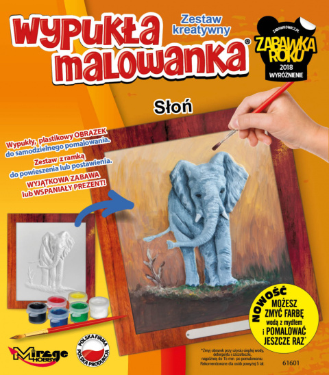 Wypukła Malowanka ZOO - Słoń