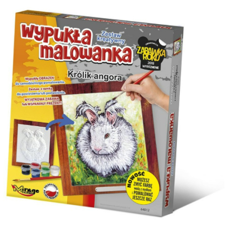 Wypukła malowanka - królik angora