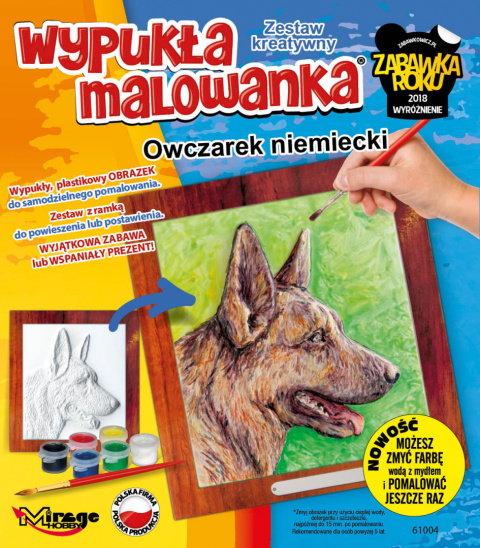 Wypukła malowanka owczarek niemiecki