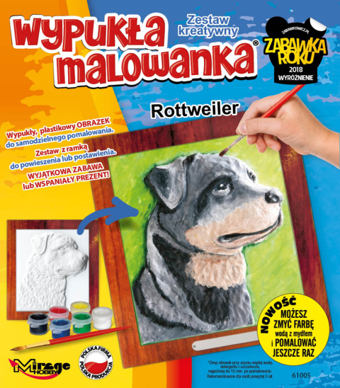 Wypukła malowanka rottweiler