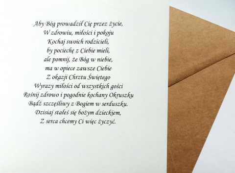 Kartka okolicznościowa Chrzest Święty 5904708795082 Kartka okolicznościowa Chrzest Święty 5904708795082