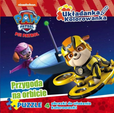 Psi Patrol Układanka Kolorowanka Przygoda na orbicie