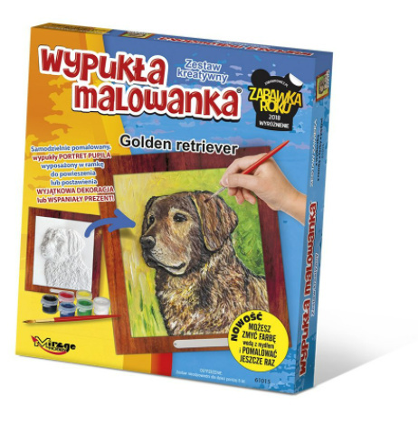 Wypukła malowanka - Golden Retriever