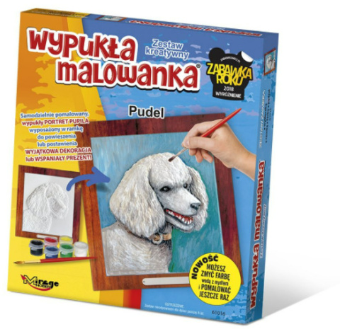 Wypukła malowanka - Pies pudel