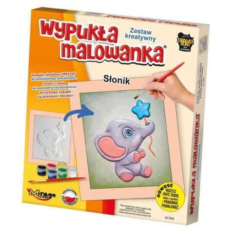 Wypukłą malowanka Słonik