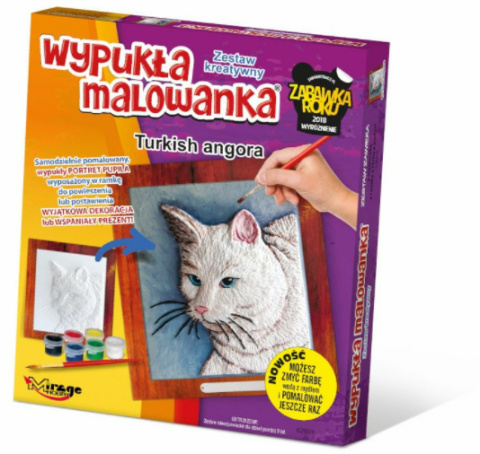 Wypukła malowanka - kot turecki angora