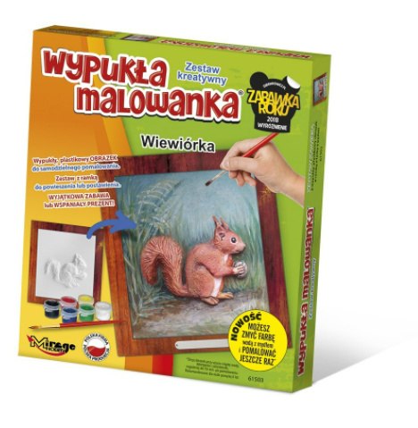 Wypukła malowanka - wiewiórka