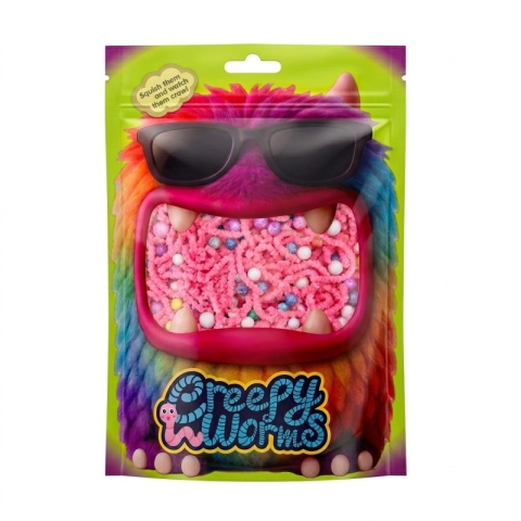 CREEPY WORMS PINK MAGICZNE ROBACZKI DO SZTUCZEK I GIER KREATYWNYCH 3+
