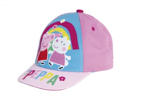 Czapeczka z daszkiem Świnka Peppa 52cm 77296 różowa