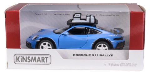 KT 5" Porsche 911 Rallye with Roof Rack/blue1:36
