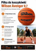 Zestaw Piłka do koszykówki WilsonWTB5550XB r.7 + pompka NB