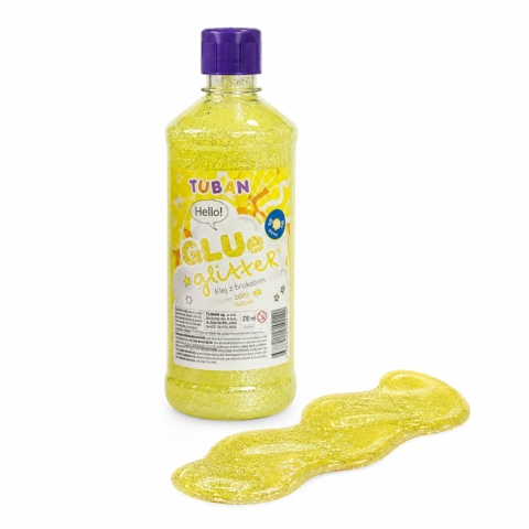 Klej PVA Tuban brokatowy żółty 500 ml