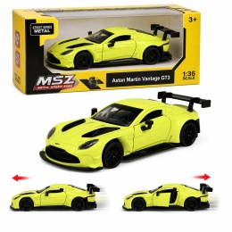 Model metalowy Aston Martin Vantage GT3 MSZ żółty pull-back