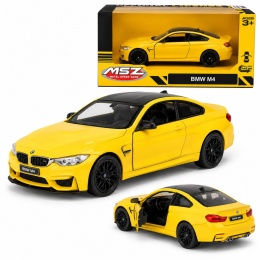 Model metalowy BMW M4 MSZ żółty pull-back