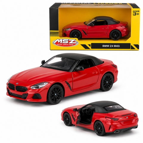 Model metalowy BMW Z4 M40i MSZ czerwony pull-back