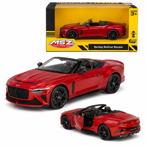 Model metalowy Bentley Mulliner Bacalar MSZ czerwony