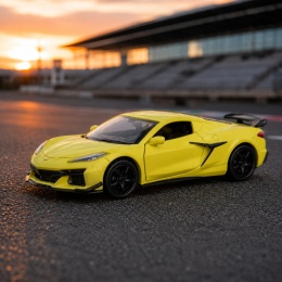 Model metalowy Chevrolet Corvette C8 Z06 2024 MSZ żółty pull-back