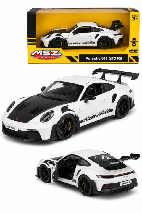 Model metalowy Porsche 911 GT3 RSR MSZ biały pull-back