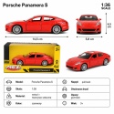 Model metalowy Porsche Panamera S MSZ czerwony pull-back 1:36