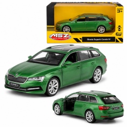 Model metalowy Skoda Superb Combi iV MSZ zielony pull-back