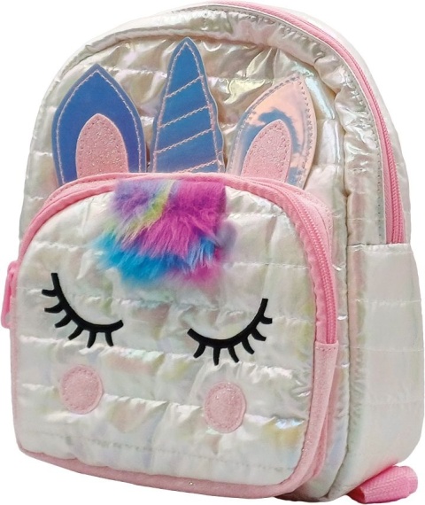 Plecak puffy Unicorn biały
