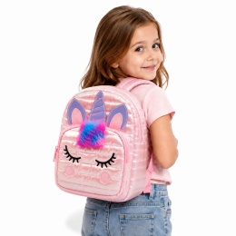 Plecak puffy Unicorn różowy