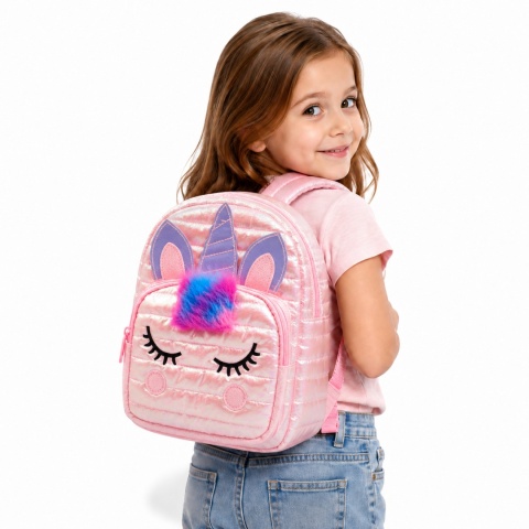 Plecak puffy Unicorn różowy