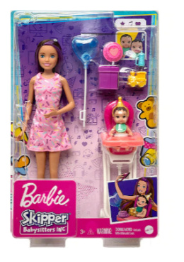 BARBIE OPIEKUNKA ZESTAW+ LALKA URODZINY