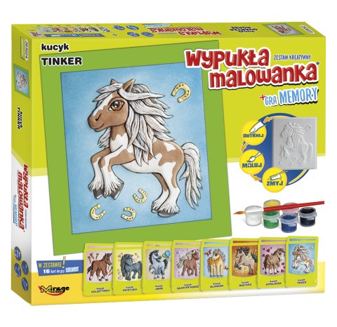 Wypukła Malowanka + Gra Memory Kucyk TINKER Wypukła Malowanka + Gra Memory Kucyk TINKER