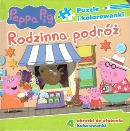 Świnka Peppa- Puzzle i kolorowanki- Rodzinne