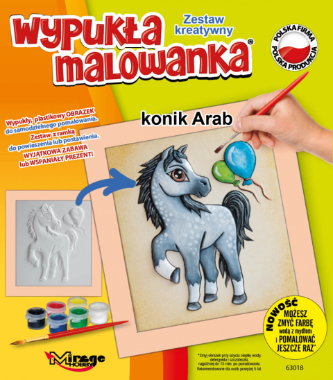 Wypukła Malowanka KONIK – ARAB