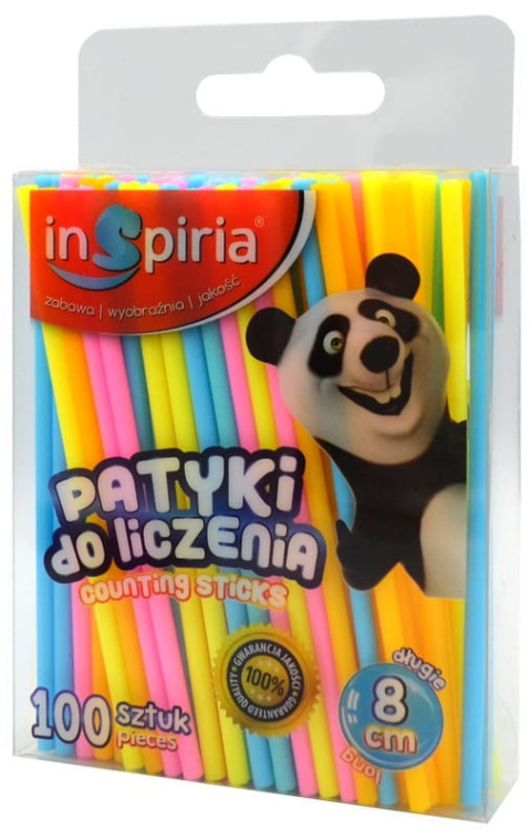 INSPIRIA Patyki do liczenia okrągłe 8 cm 100 szt. 8465