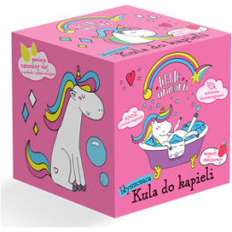 Little Unicorn błyszcząca kula do kąpieli 165 g malina