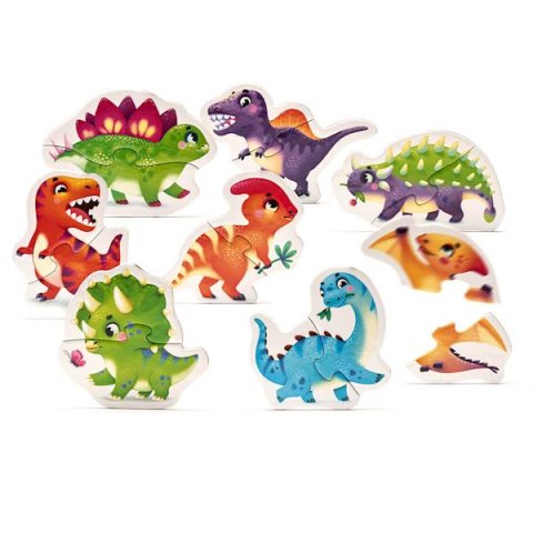 Puzzle 8 w 1 Szczesliwe dinozaury 15252 Puzzle 8 w 1 Szczesliwe dinozaury 15252