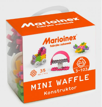 klocki waffle mini 35 el, konstruktor dziewczynka