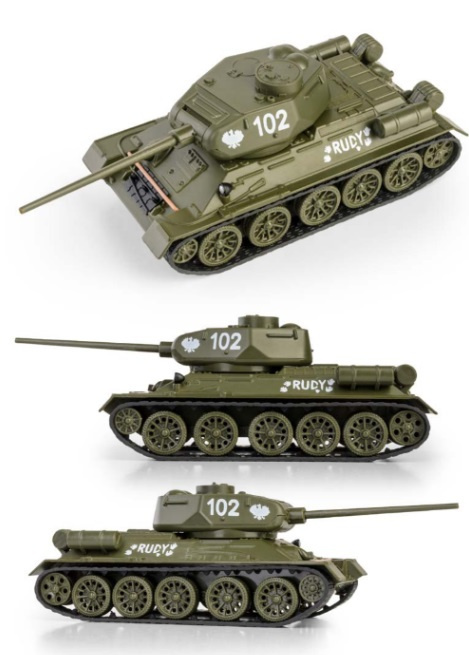 Czołg T-34-85 RUDY 102 MODEL KOLEKC JONERSKI 1:43 Daffi Czołg T-34-85 RUDY 102 MODEL KOLEKC JONERSKI 1:43 Daffi