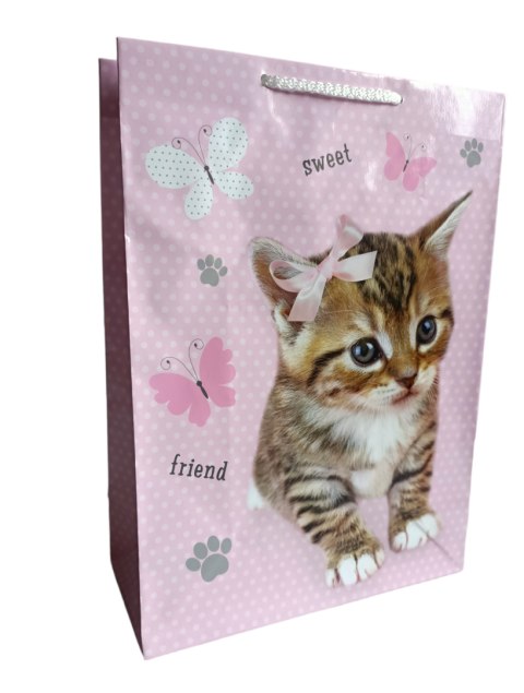 Torebka ozdobna 23x32x11 Kotek różowa Torebka ozdobna 23x32x11 Kotek różowa