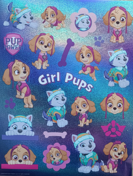 NAKLEJKI LICENCYJNE PSI PATROL FIOLETOWA A4, A ARKUSZE