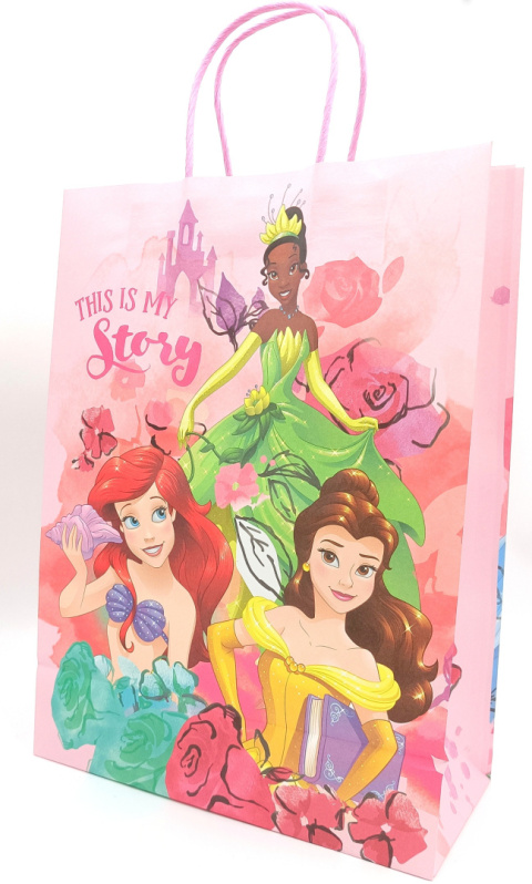 Torebka papierowa Disney (L) cm: 26x35x 12 Księżniczki