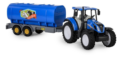 Traktor New Holland T5 z cysterną na mleko Traktor New Holland T5 z cysterną na mleko