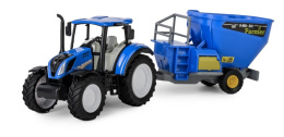 Traktor New Holland T5 z prasą do słomy